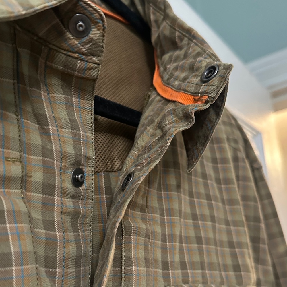 5.11 Tactical Olive Plaid Button Down Shirt - Picture 3 of 3